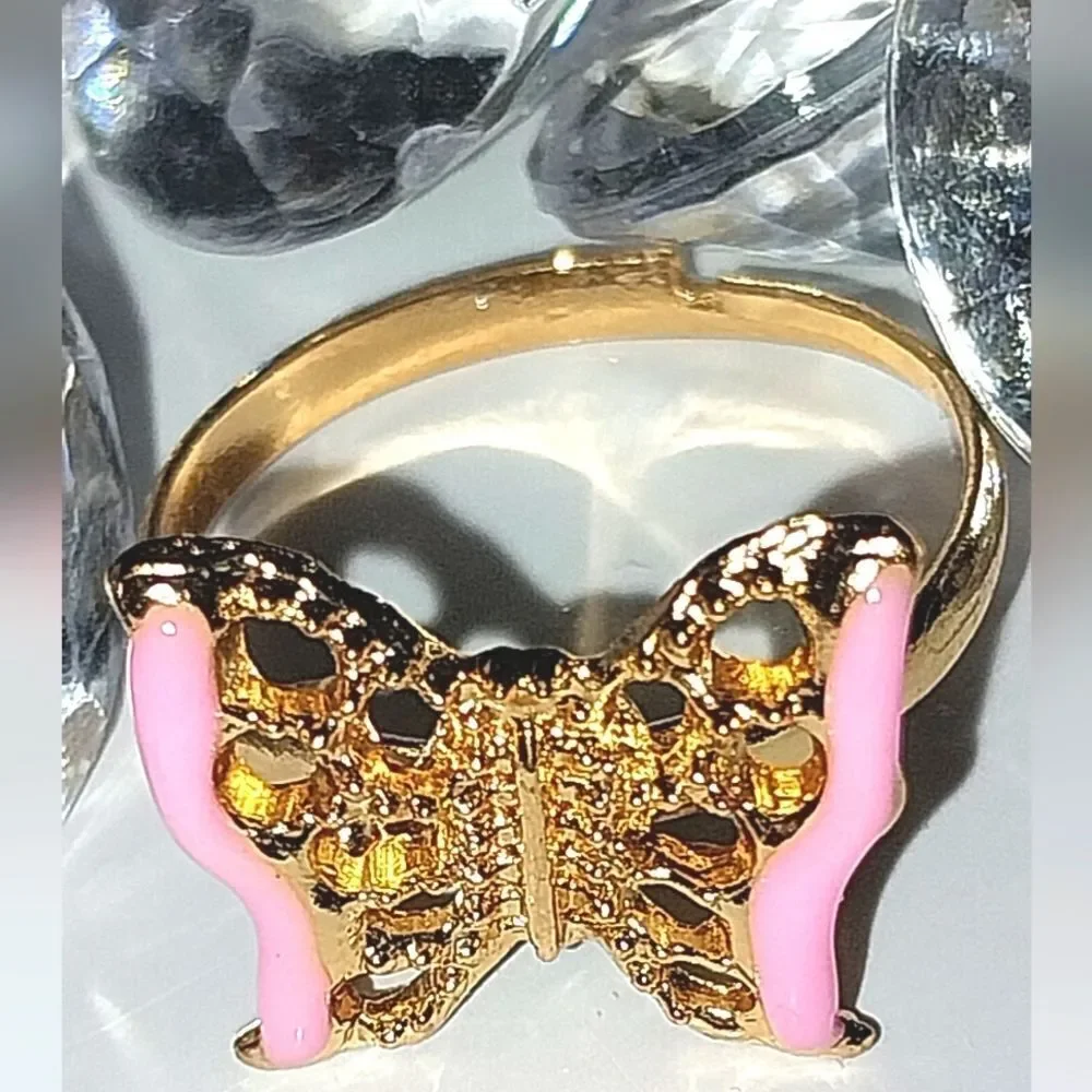 Super cute girls jeweled adjustable ring